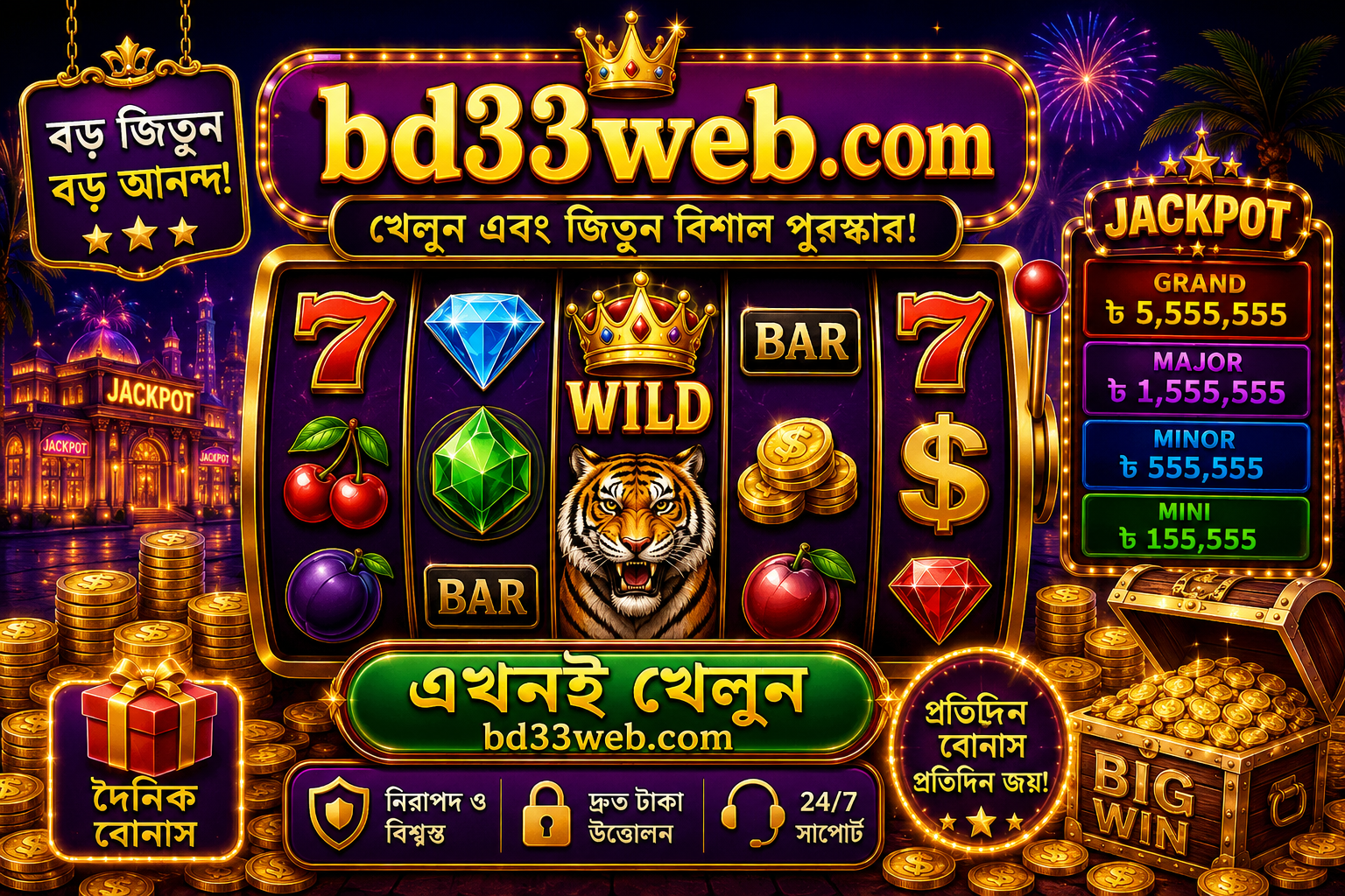 bd33 পুনরায় লোড বোনাস ও ক্যাশব্যাক প্রস্তাব